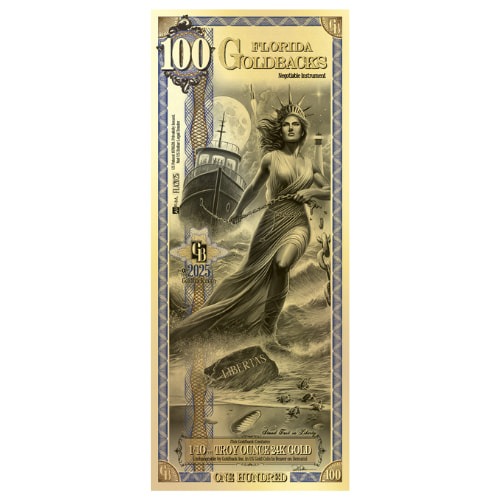 Gold Aurum Florida 100 Goldback Note (24K)