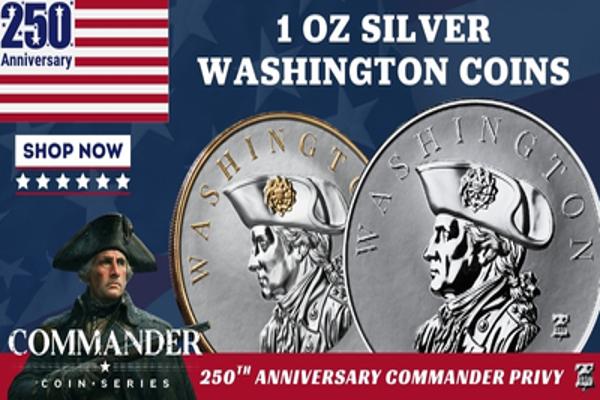 250th Anniversary Coins: Celebrate America’s 250th anniversary with 2026 George Washington Commander Series coins