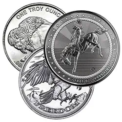 Silver bullion rounds