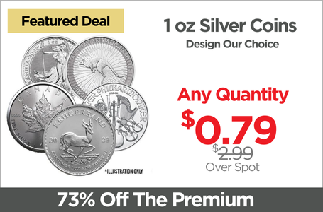Shop 1 oz Silver Coins - Design Our Choice - On Sale Now