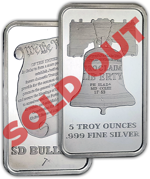 5 oz Proclaim Liberty Silver Bar at Spot