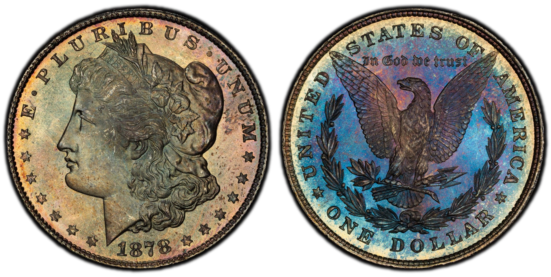 1878 Morgan Silver Dollar, 8-Tail Feathers (Regular Strike)