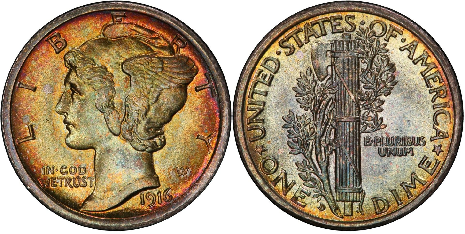 1916-D Mercury Dime