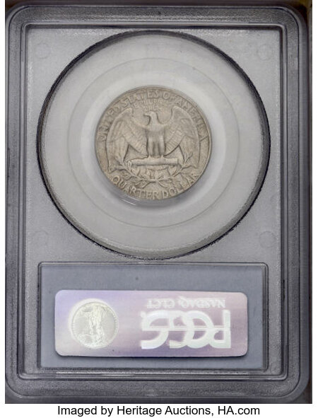 1970-D Quarter Struck On Dime Stock Reverse