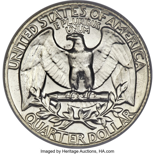 1970-S 25C Washington Quarter -- Struck on a Barber Quarter Reverse