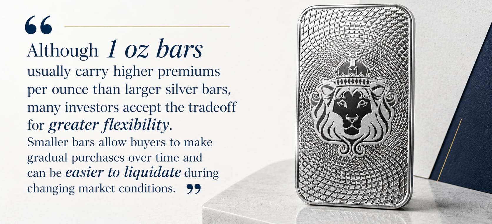 1 oz Silver Bar Premiums