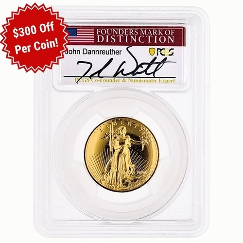 2009 (MMIX) PCGS MS-70 Ultra High Relief $20 Double Eagle  Gold Coin - John Dannreuther Label