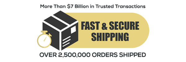 Fast & Secure Shipping | Free Shipping on orders over $199 | +2M orders shipped