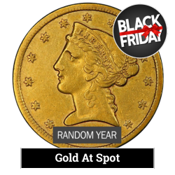 $5 Liberty Half Eagle Gold Coin (VF) - Random Year