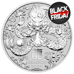 2024 1 Kilo Perth Mint Silver Lunar Dragon Coin - Series III