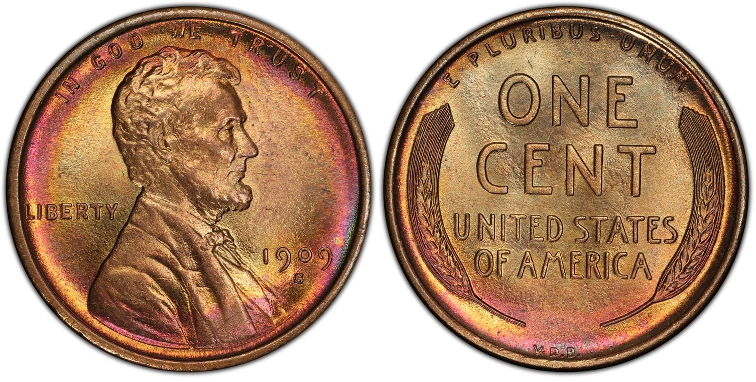 1909-S VDB Lincoln Penny, Brown (Regular Strike) San Francisco Mint
