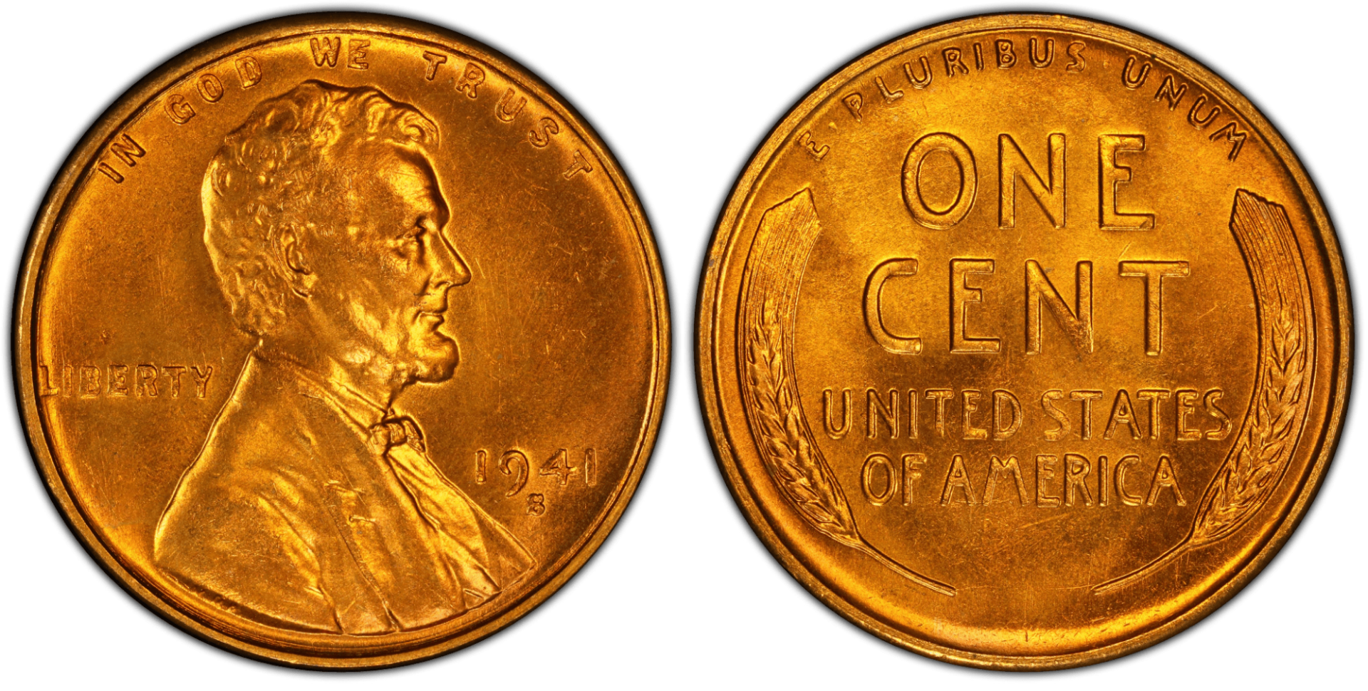 1941-S (San Francisco Mint) 1C, Red, Regular Strike