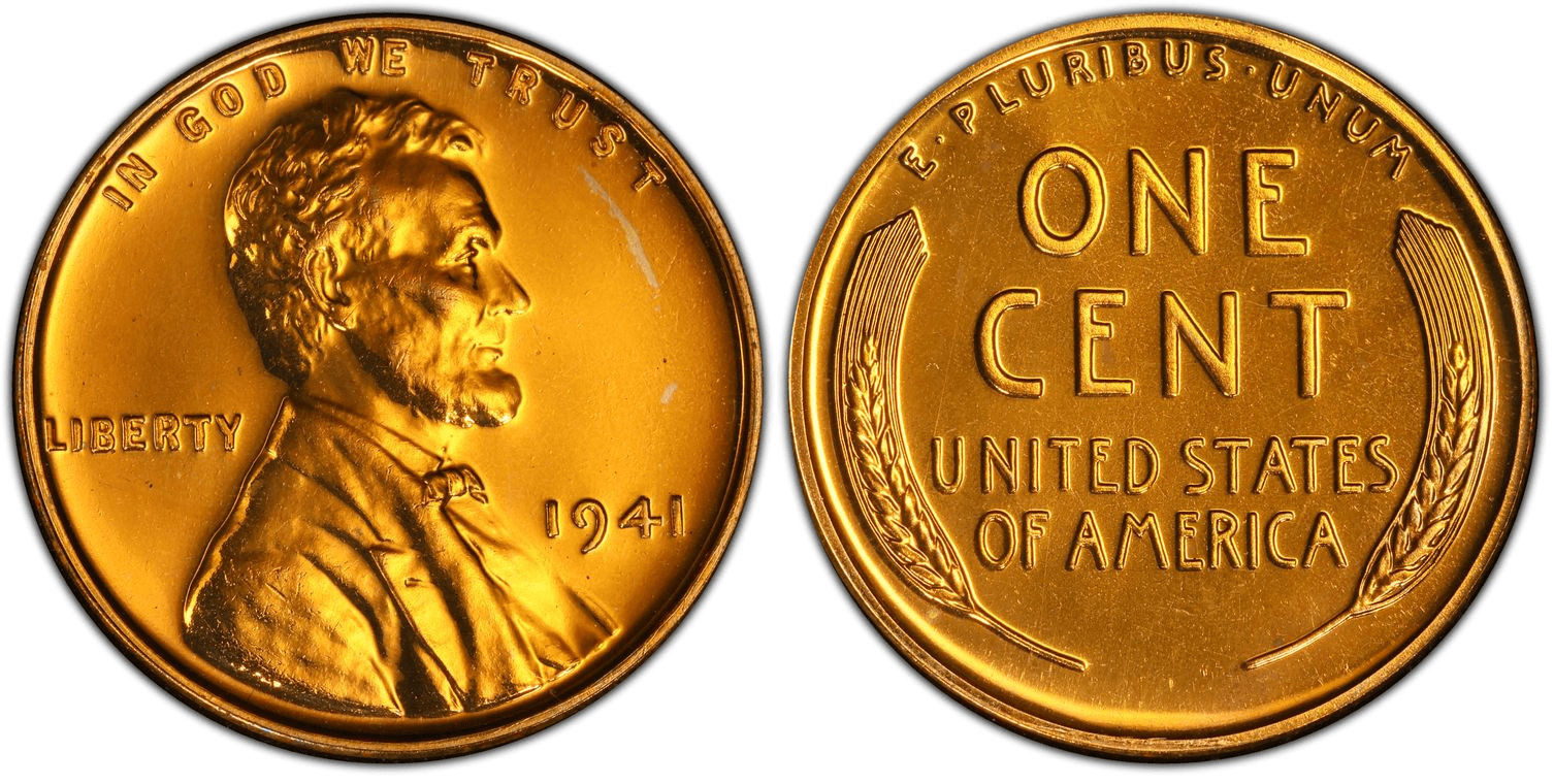 1941 (Philadelphia Mint) 1C, Red, Proof