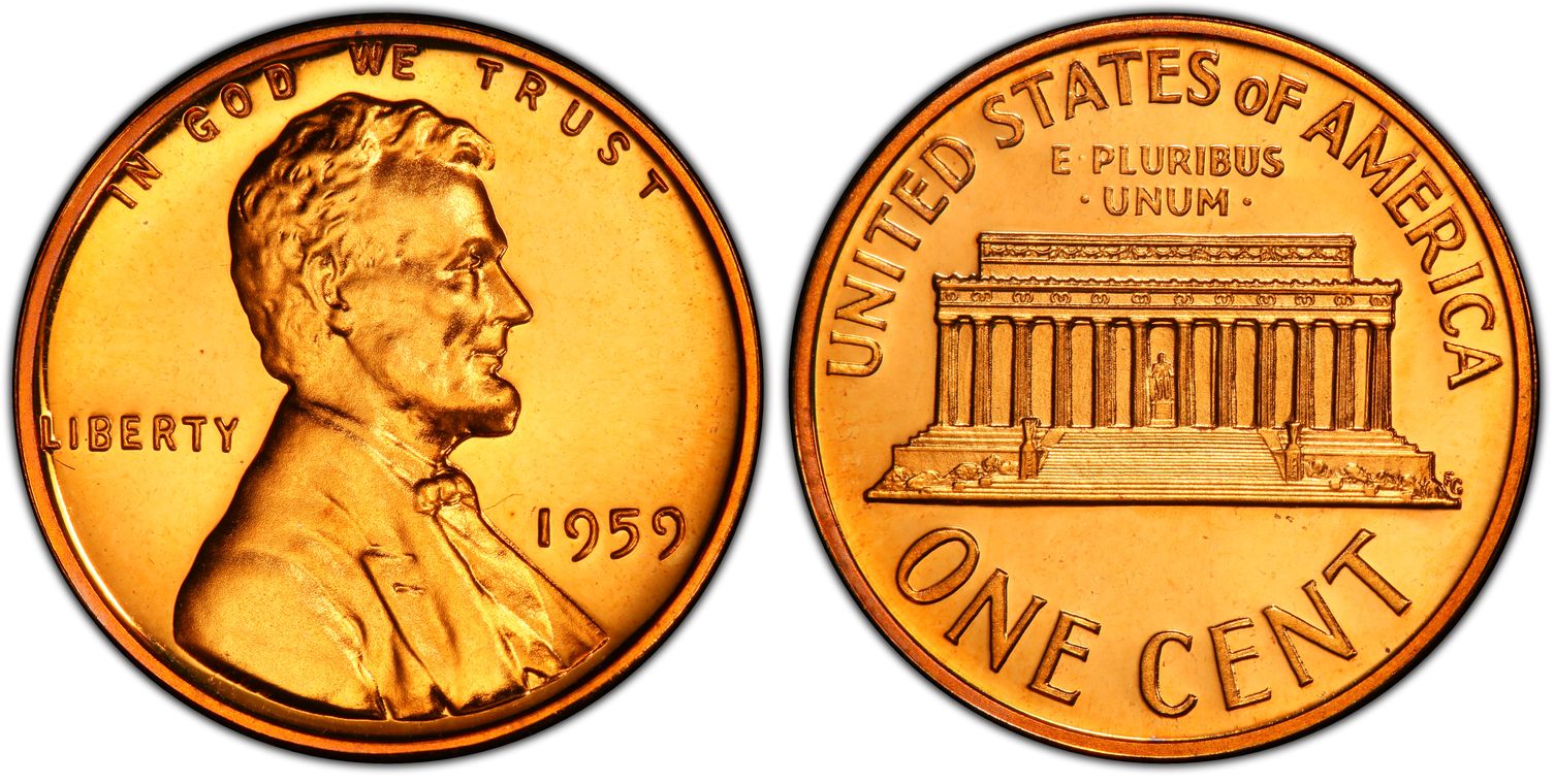 1959 1C Philadelphia, Deep Cameo, Proof Strike