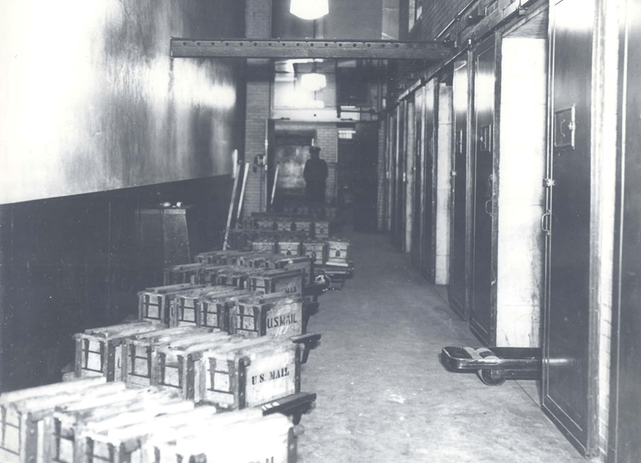 Boxes of bullion arriving at the New York Assay Office