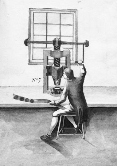 Drawing from "An Essay on Coinage" by Samuel Thompson