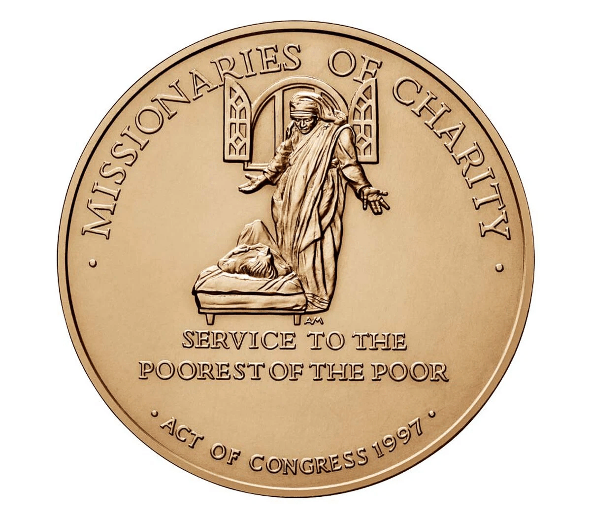 Mother Teresa of Calcutta Medal Reverse