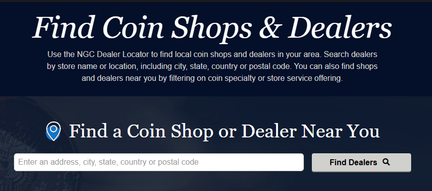 NGC coin shop or dealer locator