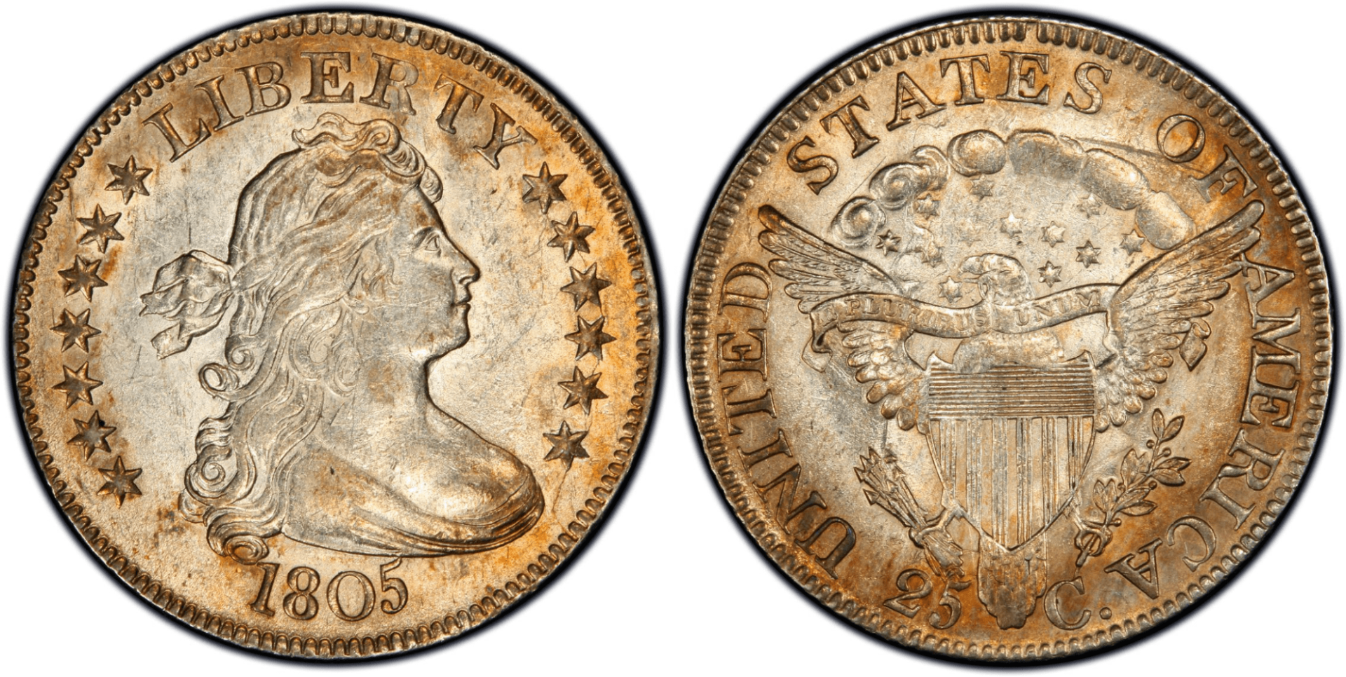 1805 B-2 Draped Bust Quarter