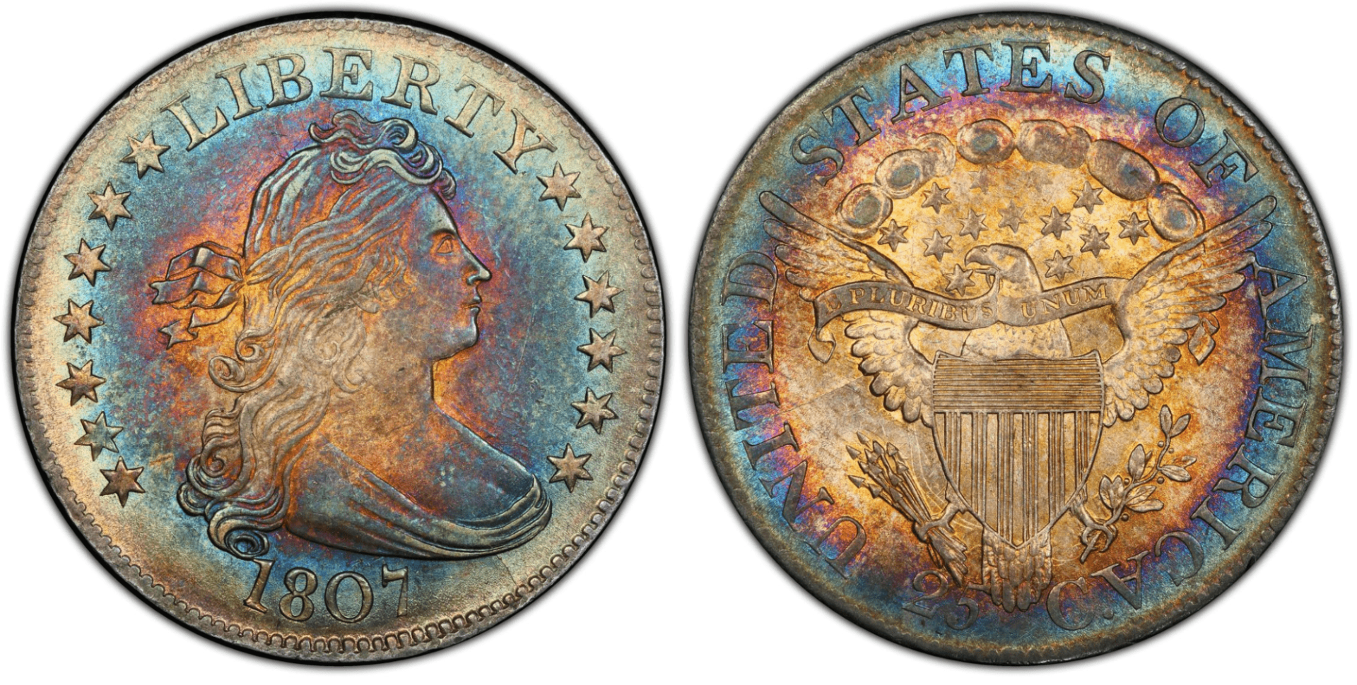 1807 B-2 Draped Bust Quarter
