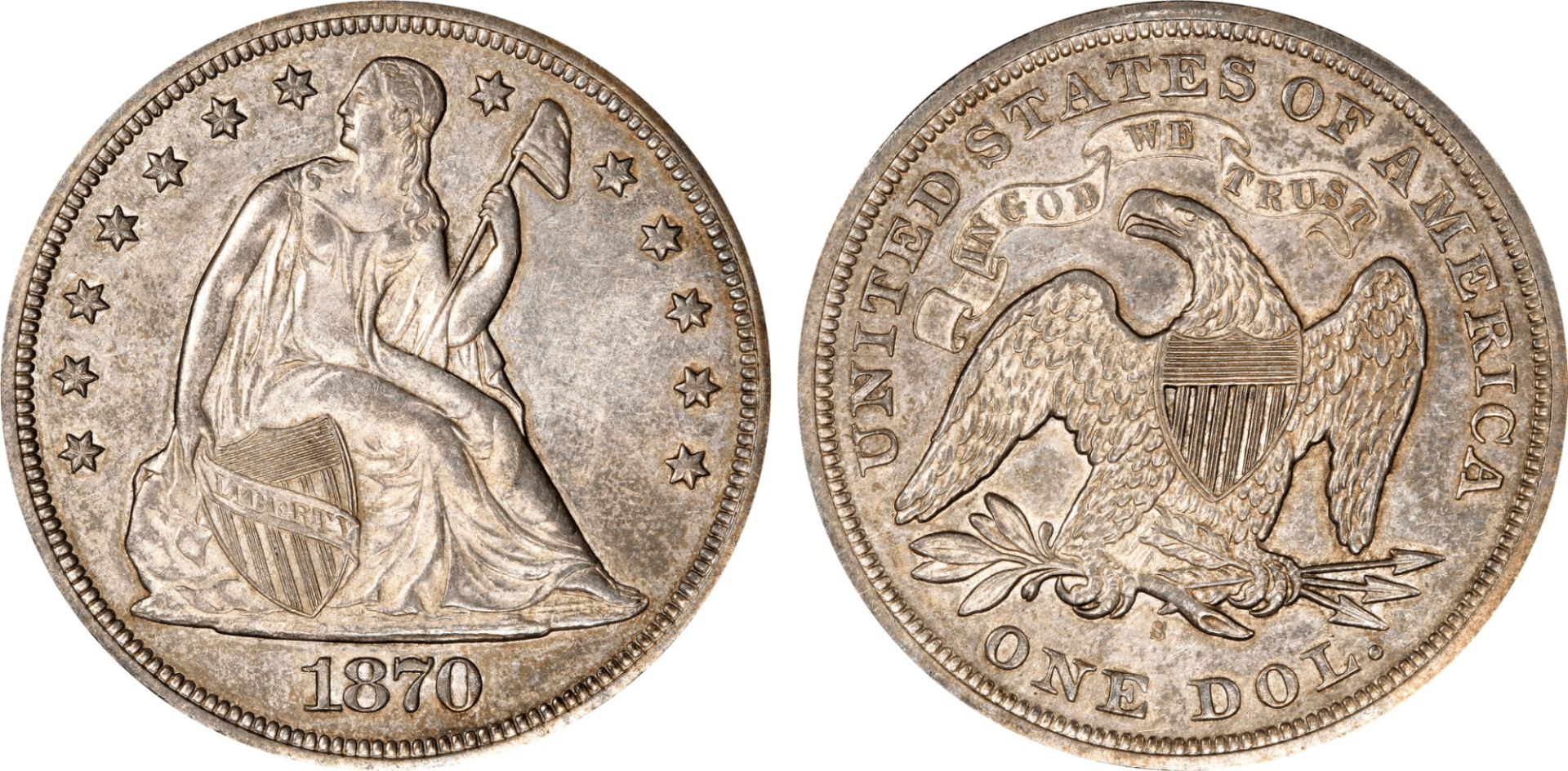 1870-S Liberty Seated Dollar (Regular Strike)