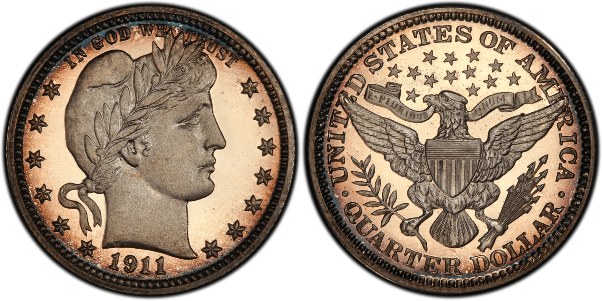 1911 Proof Barber Quarter