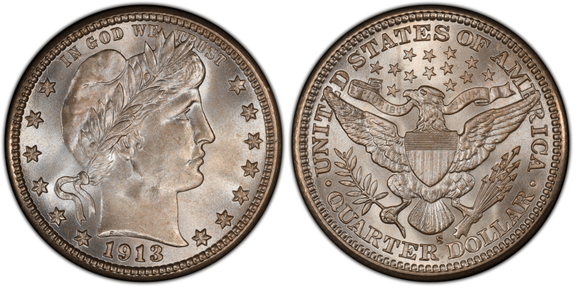 1913-S Barber Quarter