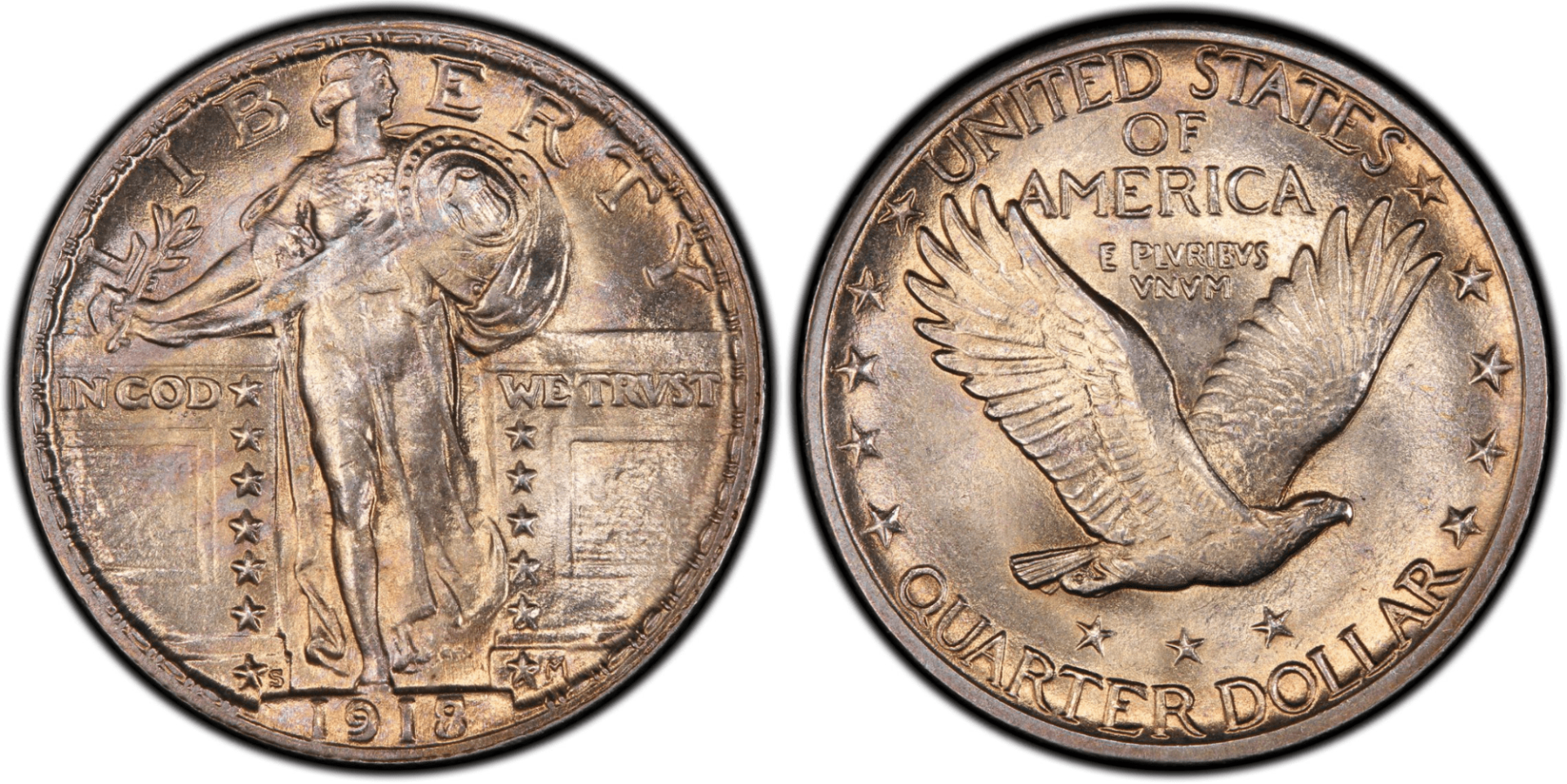 1918/7-S Overdate Standing Liberty Quarter