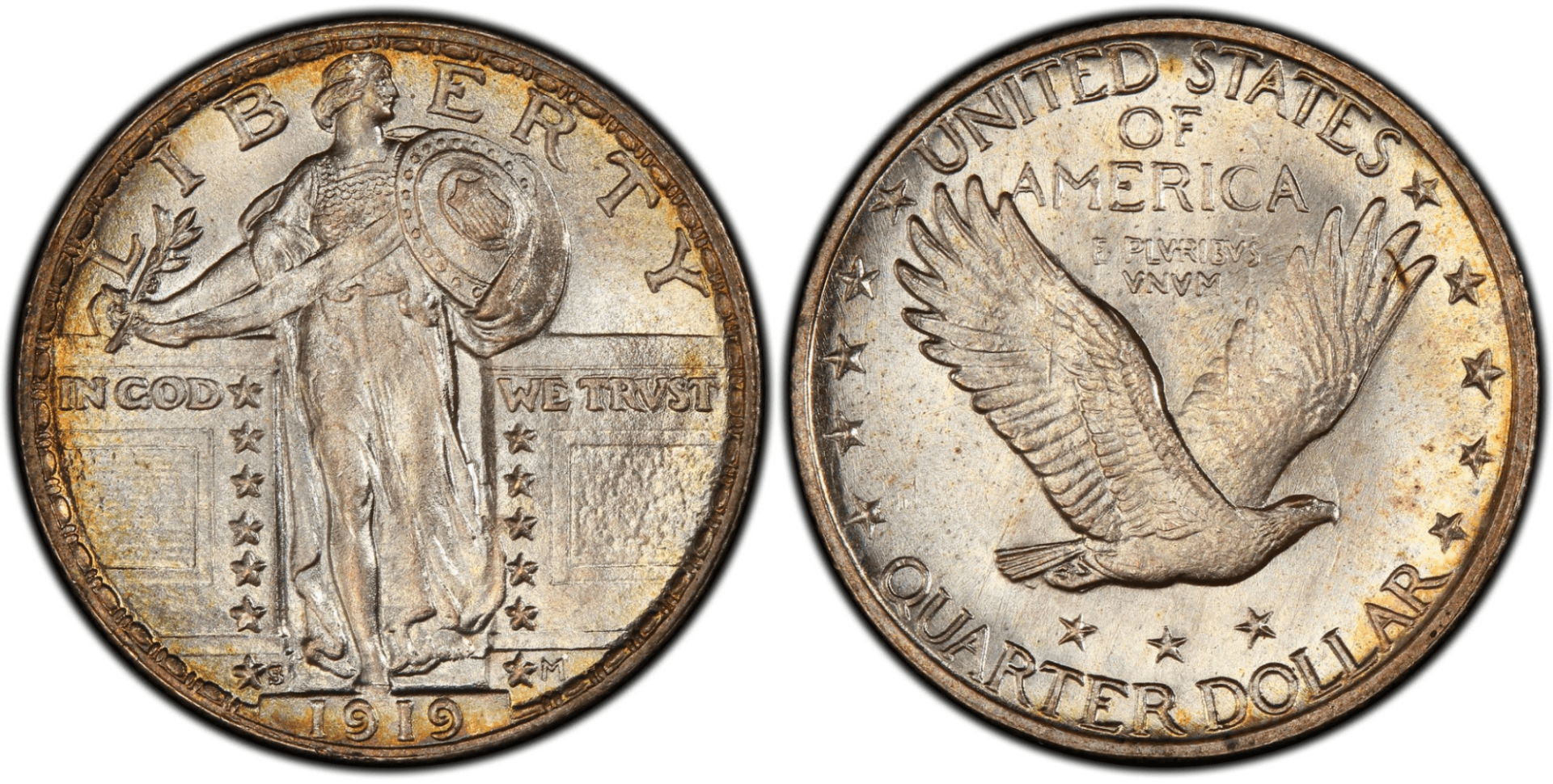 1919-S Full Head Standing Liberty Quarter