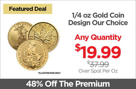 Shop 1/4 oz Gold Coin - Design Our Choice - On Sale Now