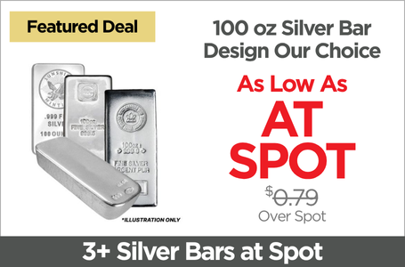 Shop 100 oz Silver Bar - Design Our Choice - On Sale Now