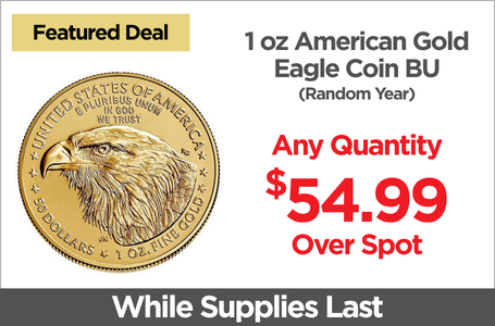 Shop 1 oz American Gold Eagle Coin BU - Random Year - On Sale Now