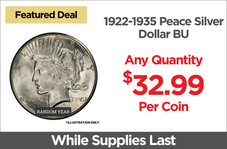 Shop 1922-1935 Peace Silver Dollar - BU - On Sale Now