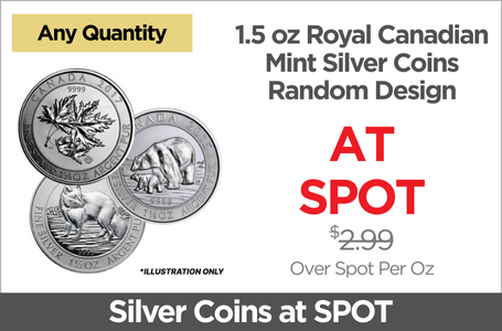 Shop 1.5 oz Royal Canadian Mint Silver Coins - Random Design - On Sale Now