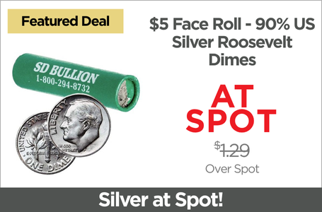 Shop $5 Face Roll - 90% US Silver Roosevelt Dimes