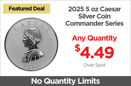 Shop 2025 5 oz Caesar Silver Coin - Commander Series - On Sale Now
