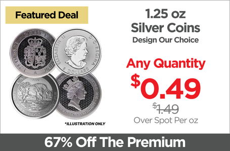 Shop 1.25 oz Silver Coins - Design Our Choice - On Sale Now