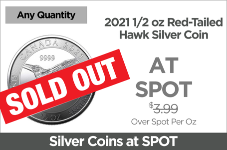 Shop 2021 1/2 oz Red Tailed Hawk Silver Coin - Birds of Prey Series