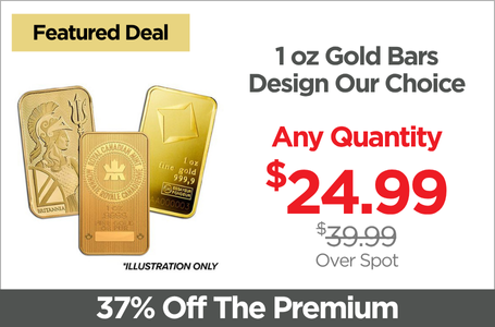 Shop 1 oz Gold Bars - Design Our Choice - On Sale Now
