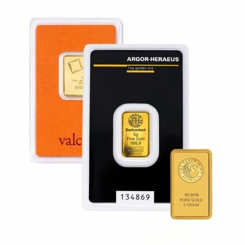 5 Gram Gold Bars - Random Design