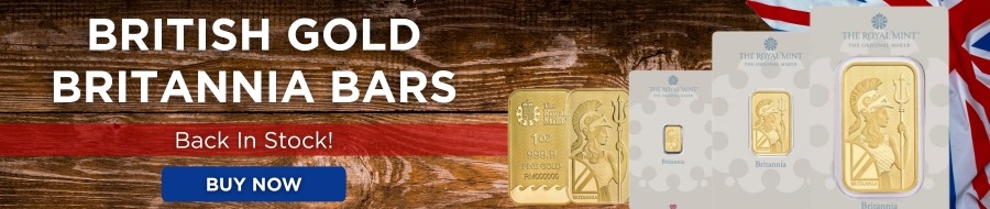 Shop British Gold Britannia Bars Back In Stock