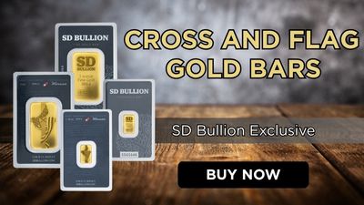 SD Bullion Cross & Flag Gold Bars