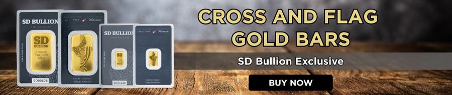 SD Bullion Cross & Flag Gold Bars