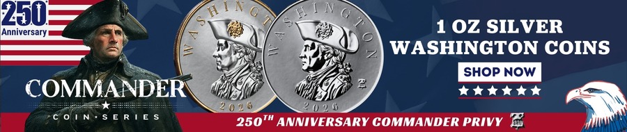 Shop 2026 1 oz George Washington Silver Coins Now